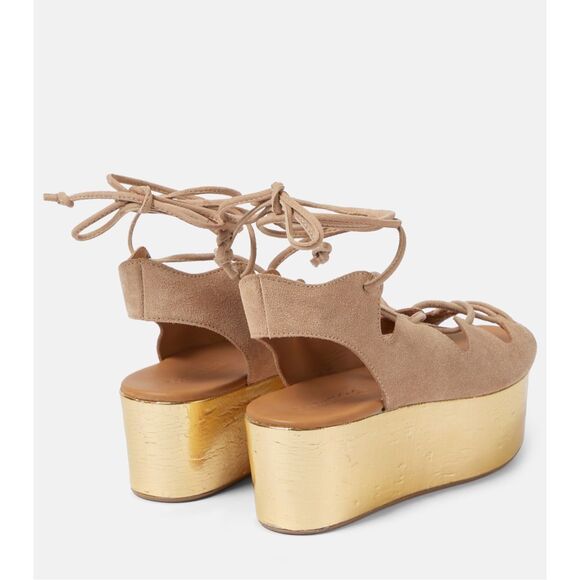 SEE BY CHLOÉ Liana 70 suede platform sandals size 40(10) $525 - Picture 6 of 12